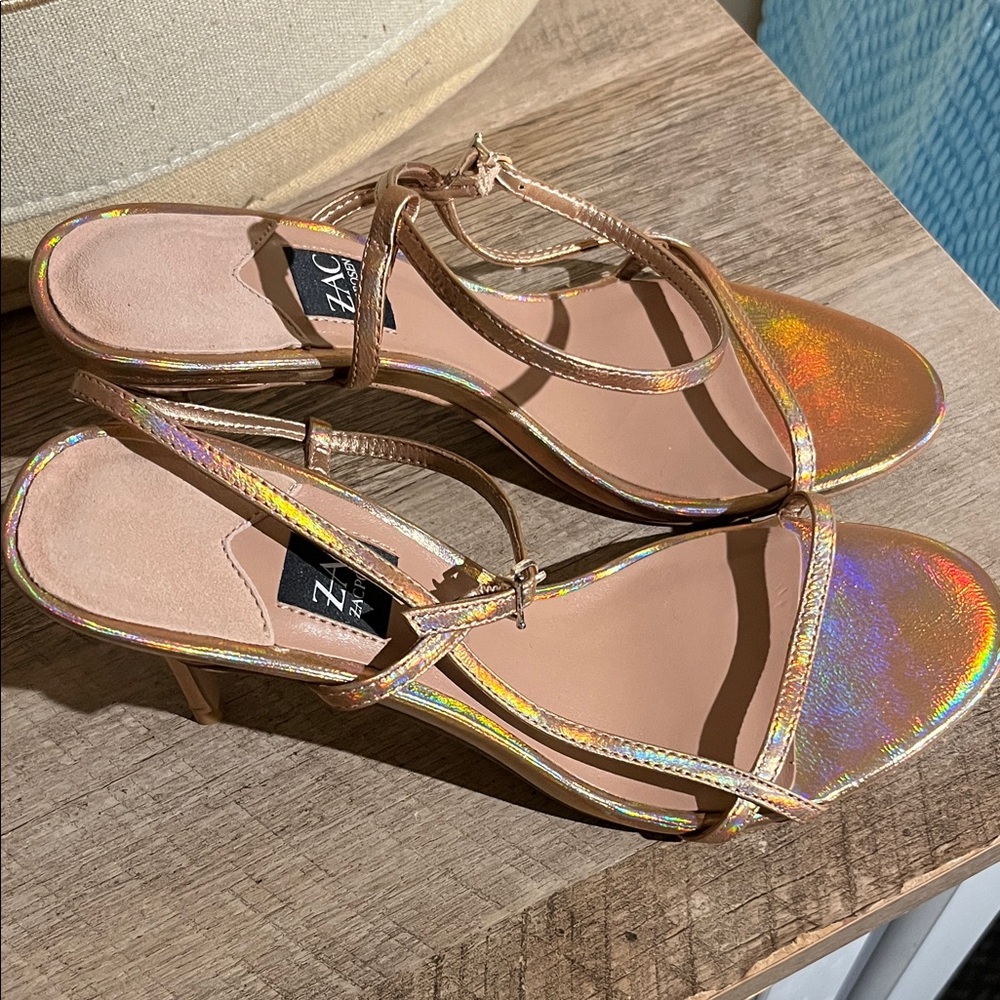 Zac Posen Women's Iridescent Gold Heels